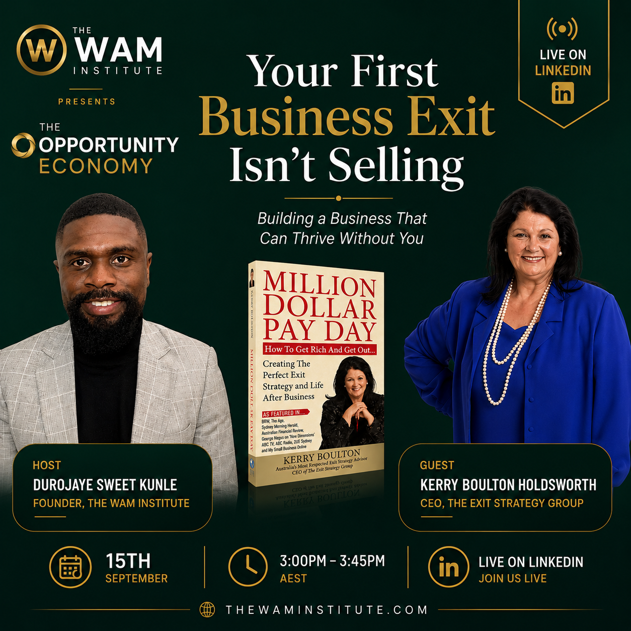 Your First Business Exit Isn&rsquo;t Selling conversation with Kerry Boulton Holdsworth